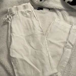 White Linen Pants